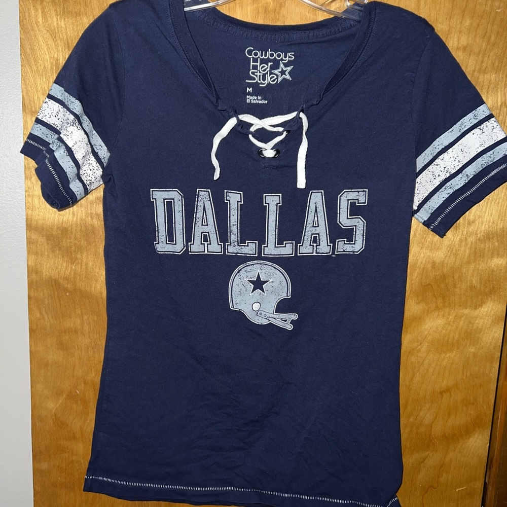 Cowboys Her Style Navy Dallas Tee